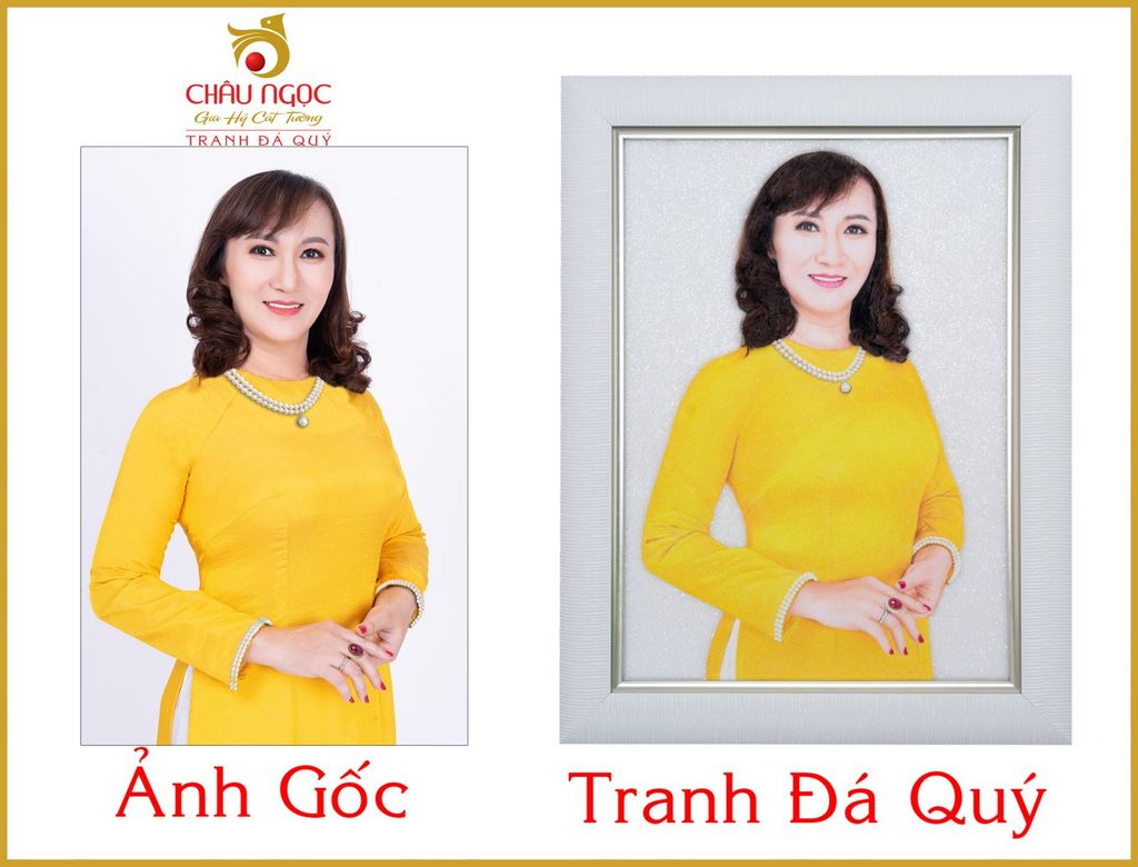 Tranh Đá Quý Chân Dung Ms. Cẩm Lai