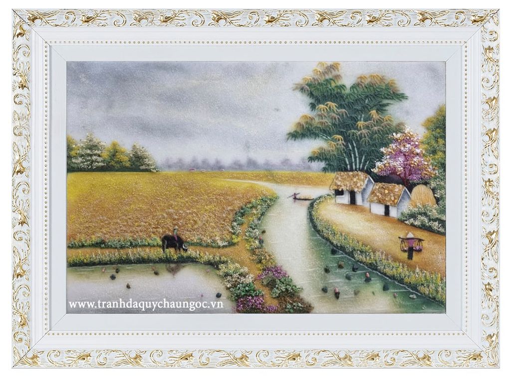 Tranh đá quý Vụ Mùa - 01 ( KT: 40 x 60 )