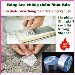 Cuộn băng keo dán chống thấm chống dột dài 5 mét - Keo dán Bosui đa năng Nhật Bản