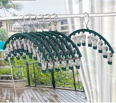 Móc treo 10 kẹp tất vớ áo quần phơi đồ đa năng (43 x 25cm)