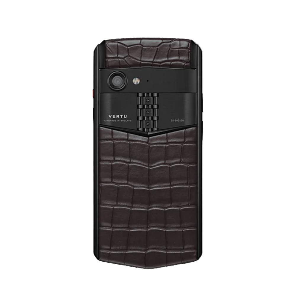 Aster P Gothic Alligator Skin Phone - Amber Brown