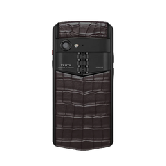 Aster P Gothic Alligator Skin Phone - Amber Brown