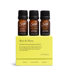 Set 3 chai Tinh dầu Rise Shine Diffuser Blend Collection Saje 15ml