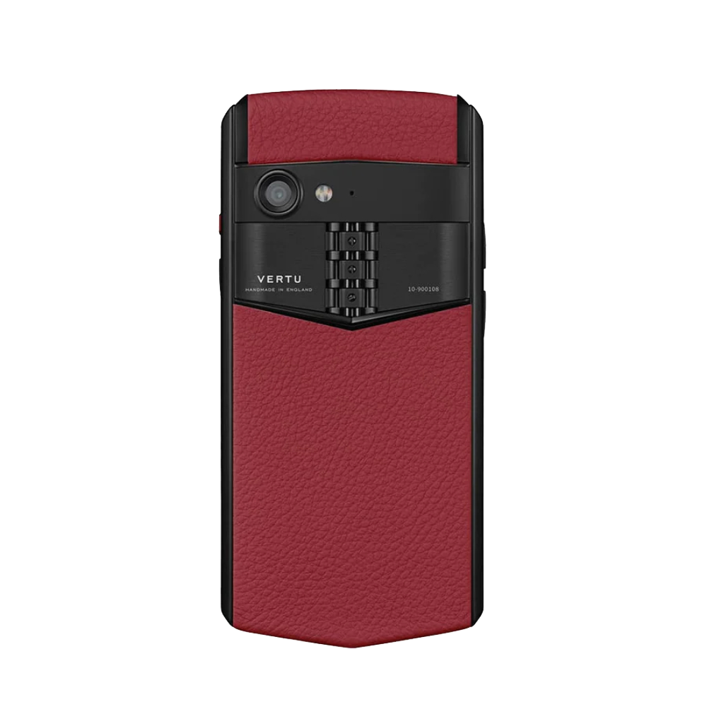 Aster P Gothic Calfskin Phone - Raspberry Red