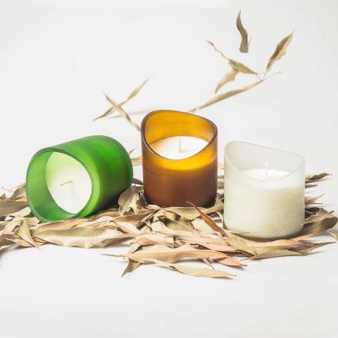 Nến sáp thơm Bsab Recovered Glass Soy Wax Candles - Amber / Green / Transparent