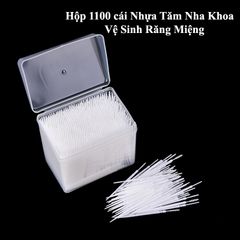 Tăm nhựa nha khoa vệ sinh răng miệng hộp 1100 cây