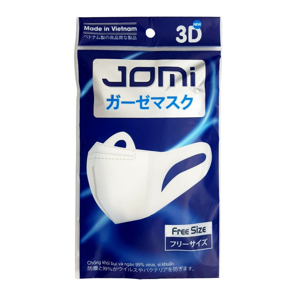 Khẩu trang 3D Jomi - Freesize Túi 5 cái
