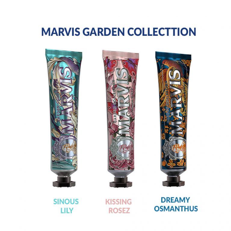 Kem đánh răng Marvis Garden Collection : Sinous Lily, Kissing Rose, Dreamy Osmanthus