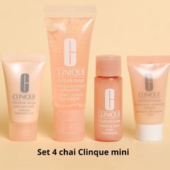 Set 4 mỹ phẩm cao cấp mini Clinique dưỡng ẩm, trắng da của Mỹ