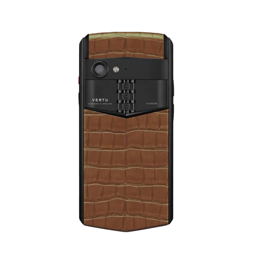 Aster P Gothic Alligator Skin Phone - Cinnamon Brown