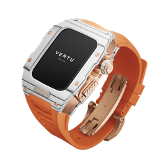 đồng hồ VERTU meta watch White Gold — Orange Watch Strap