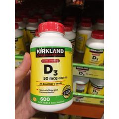 Viên uống bổ sung Vitamin D3 Kirkland Signature 2000IU hộp 600 viên của Mỹ