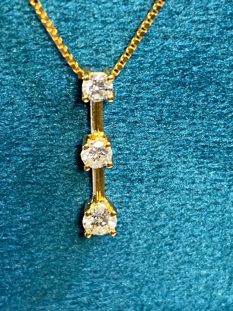 Dây chuyền nữ vàng 14k kim cương thiên nhiên TTL-277632
