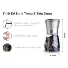 Lọ Xay Tiêu Thuỷ Tinh Benchusch