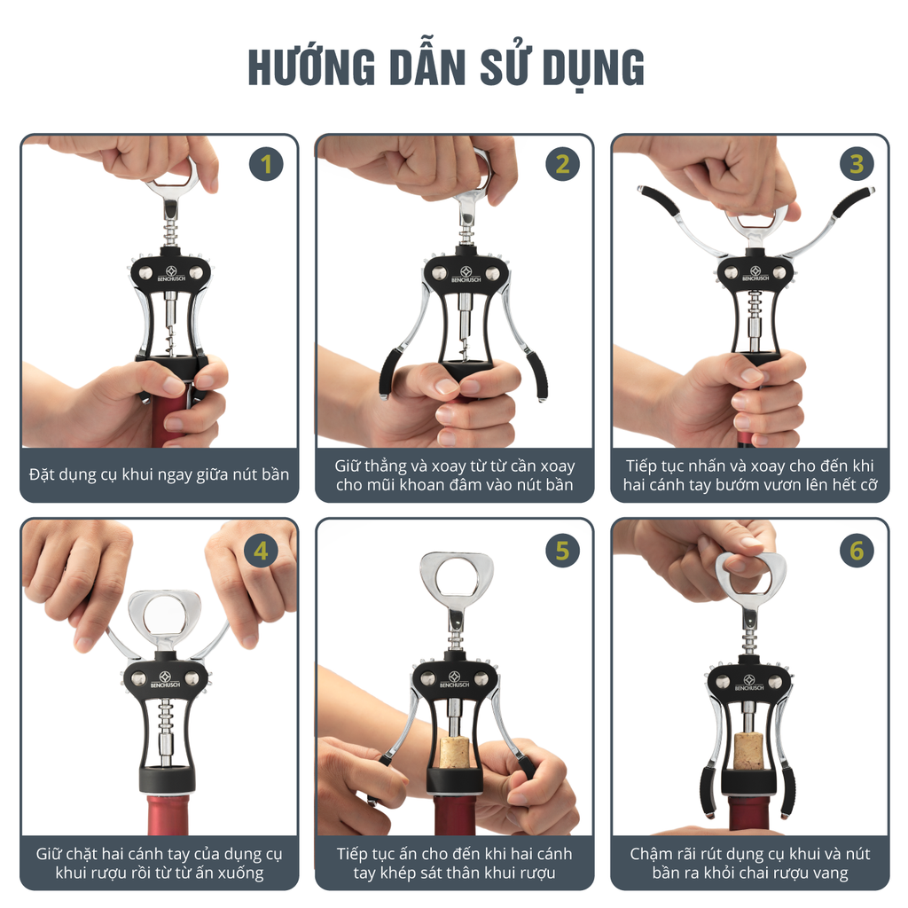 Dụng Cụ Khui Rượu Vang Benchusch