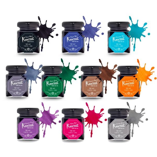 Mực Kaweco lọ 50ml màu Sunshine Orange – Dot Grid Stationery