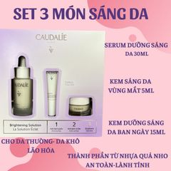 CAUDALIE SET 3 MÓN SÁNG DA VINOPERFECT (SERUM 30ML, KEM MẮT 5ML, KEM NGÀY 15ML)