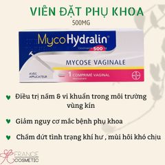 MYCO HYDRALIN VIÊN ĐẶT PHỤ KHOA 500MG