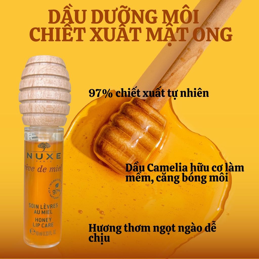 NUXE HONEY LIP CARE DẦU DƯỠNG MÔI 10ML