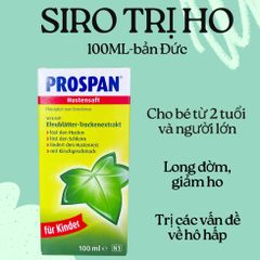 PROSPAN SIRO HO CHO TRẺ EM VÀ NGƯỜI LỚN 100ML (HÀNG ĐỨC)