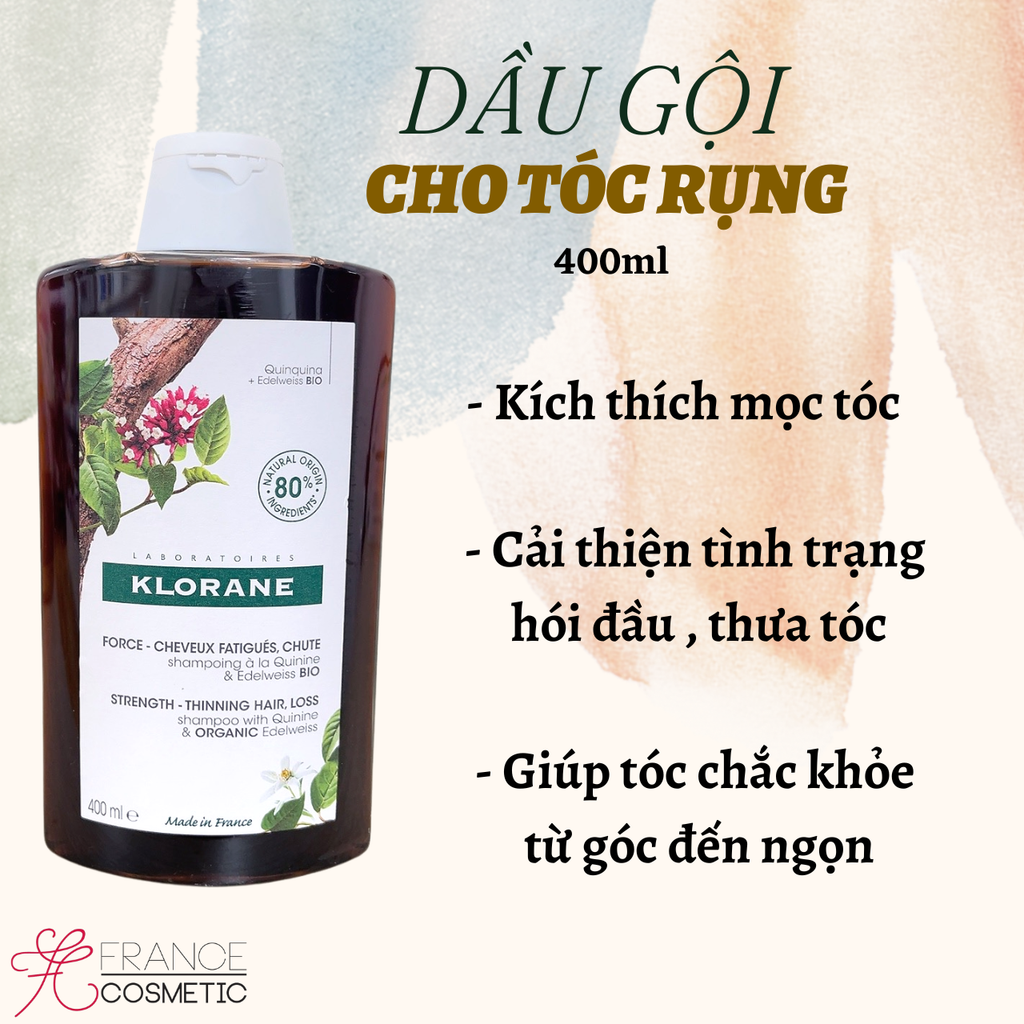 KLORANE DẦU GỘI DÀNH TÓC RỤNG 400ML