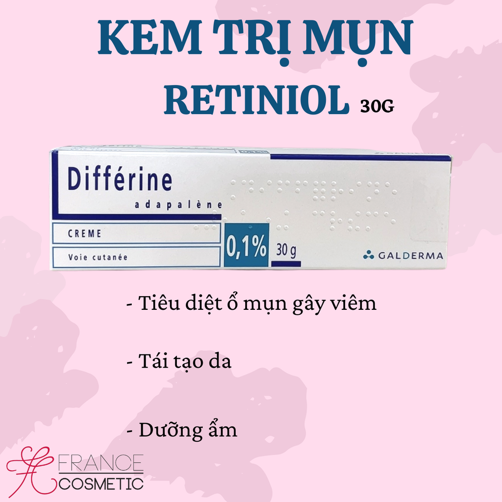 DIFFERINE CREAM RETINOL TRỊ MỤN (DATE 8/2024)