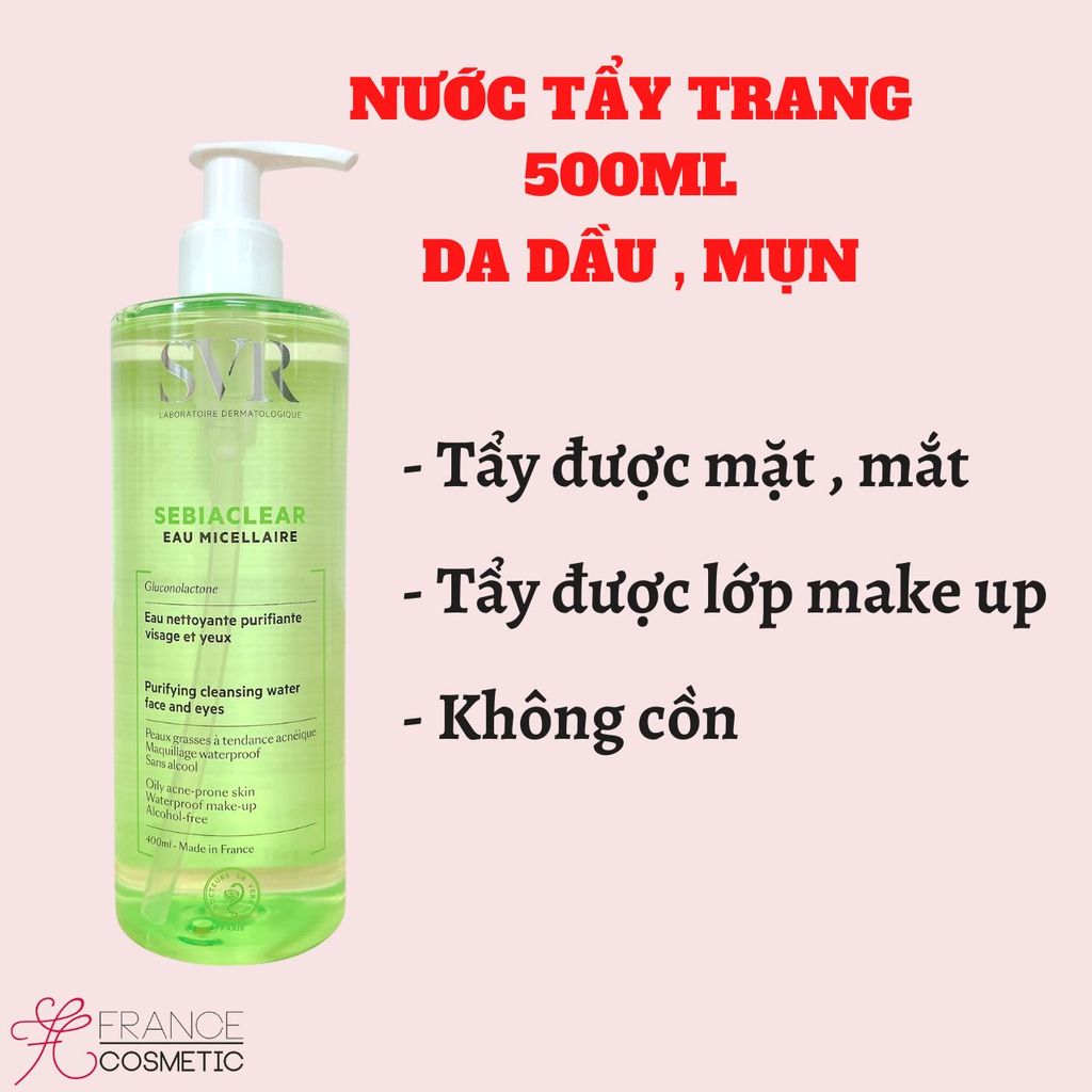 SVR TÂY TRANG CHO DA DẦU , MỤN SEBIACLEAR  400ML (DATE 7/2024)