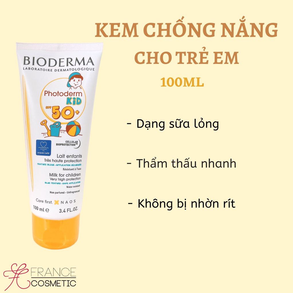 BIODERMA KEM CHỐNG NẮNG TRẺ EM PHOTODERM KID SPF50 100ML