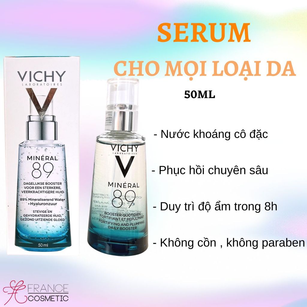 VICHY SERUM DƯỠNG ẨM MINERAL 89 50ML