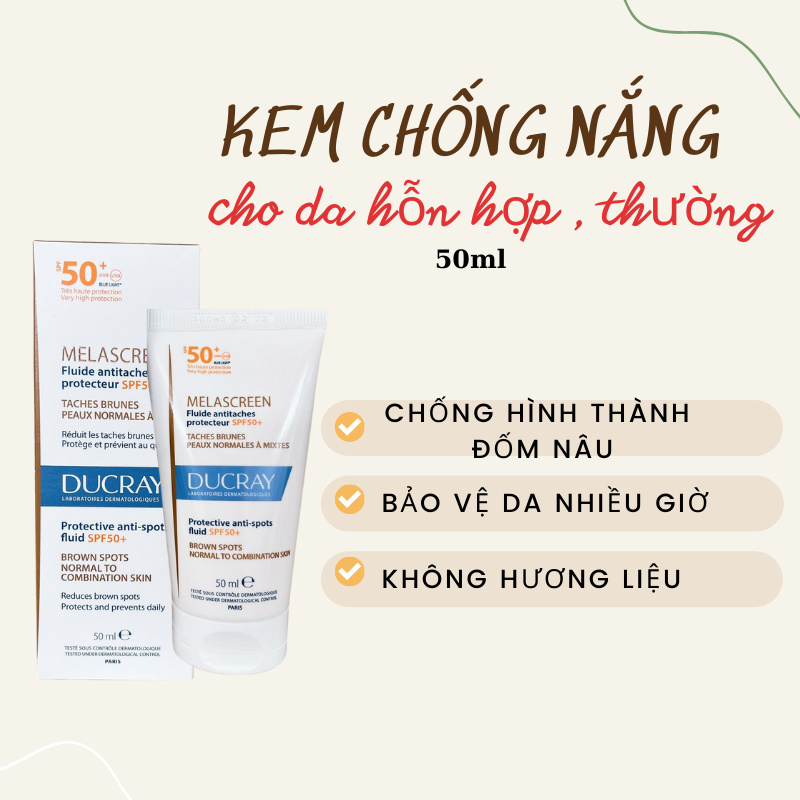 DUCRAY KEM CHỐNG NẮNG NGĂN NGỪA ĐỐM NÂU MELASCREEN 40ML