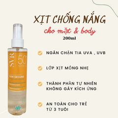 SVR XỊT CHỐNG NẮNG DẠNG NƯỚC SUN SECURE 200ML