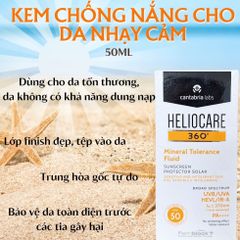 HELIOCARE MINERAL TOLERANCE FLUID KEM CHỐNG NẮNG CHO DA NHẠY CẢM