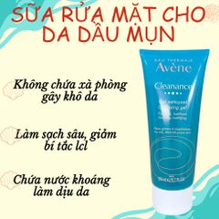 AVENE CLEANANCE SỮA RỬA MẶT CHO DA DẦU MỤN 200ML