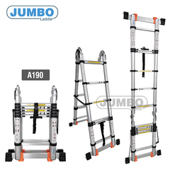 Thang nhôm rút chữ A JUMBO A190 cao cấp