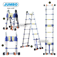 Thang rút nhôm chữ A JUMBO A220B cao cấp