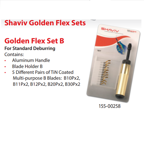 Bộ Dao cạo bavia Shaviv Golden Flex Set B  Code 155-00258