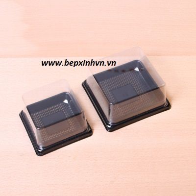 Hộp bánh trung thu nhựa đế đen XY80S 125-150g (10/50hộp)