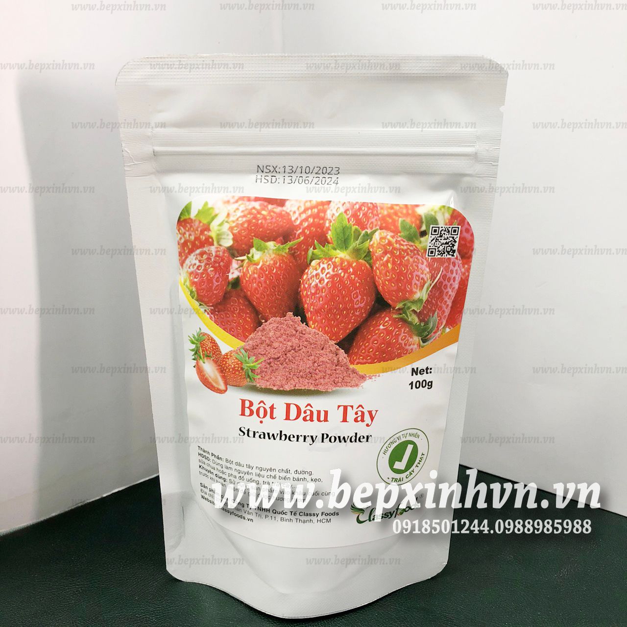 Bột dâu tây Classy foods 100g