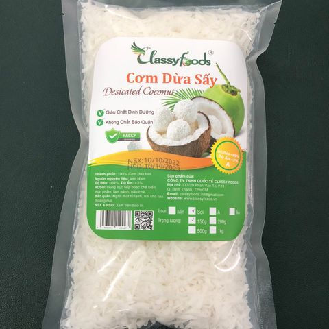 Cơm dừa sấy khô sợi Classyfoods 150g