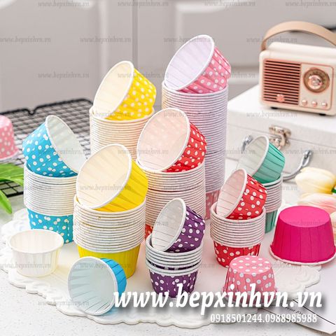 Cup xếp giấy cupcake chống dính (100 cup)