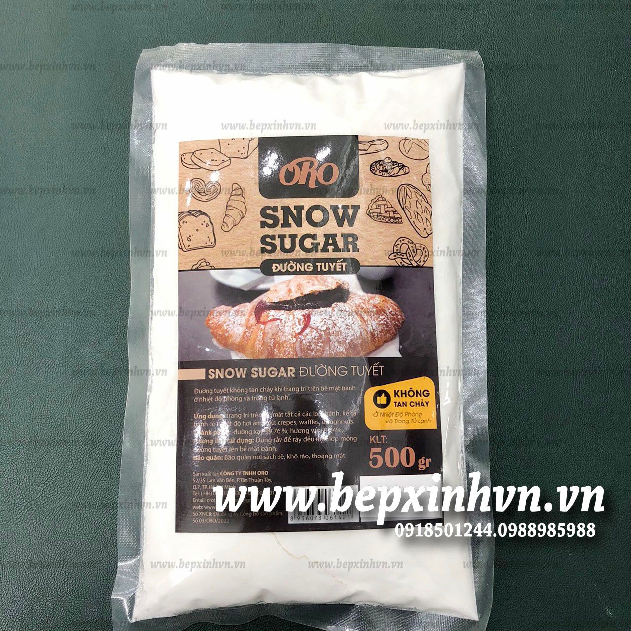 Đường tuyết phủ bánh Snow sugar ORO 500g