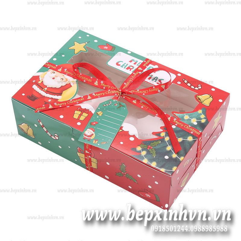 Hộp 6 cupcake Giáng Sinh Merry Christmas