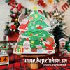 Hộp bánh kẹo Giáng Sinh quai xách cây thông ông già noel ngôi nhà