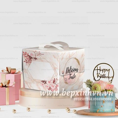 Hộp bánh kem kèm đế 30cm cao 18cm Thanh tú