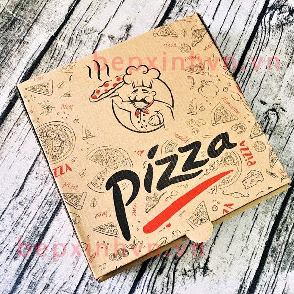 Hộp đựng bánh pizza đầu bếp giấy kraft 12