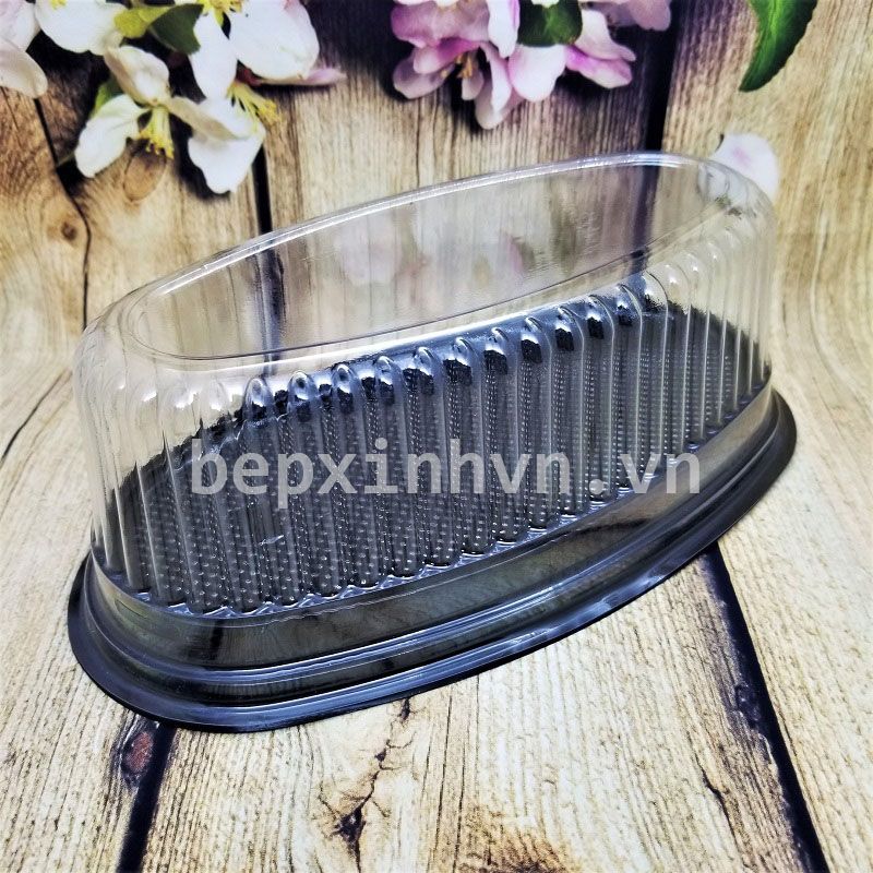 Hộp nhựa oval đế đen F70 (10/100 hộp)