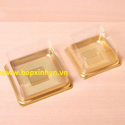 Hộp bánh trung thu nhựa đế vàng XY65S 65-80g (10/100hộp)