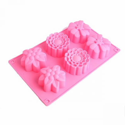 Khuôn bánh Socola Silicone 6 Hoa