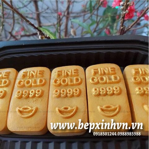 Khuôn trung thu lò xo 50g 2 mặt thỏi vàng 9999