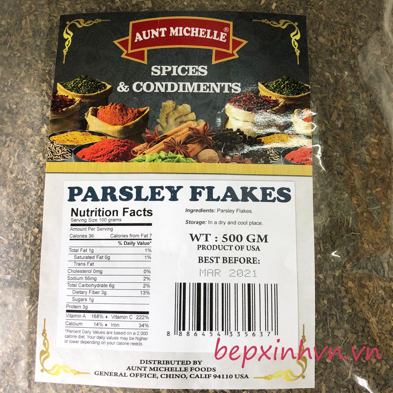 Lá thơm (Ngò tây) Mùi tây - Parsley Flakes